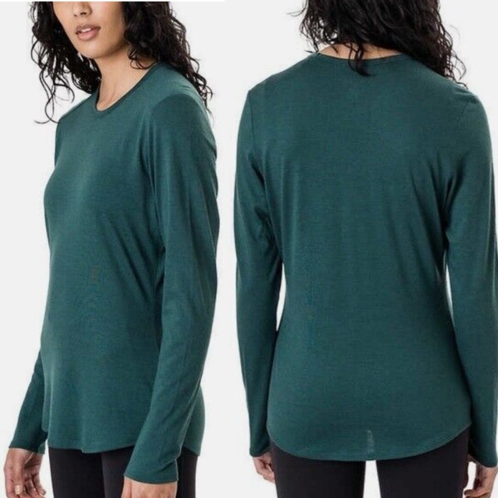 Segments Women's Merino Wool Long Sleeve Top Shirt Deep Teal size Medium